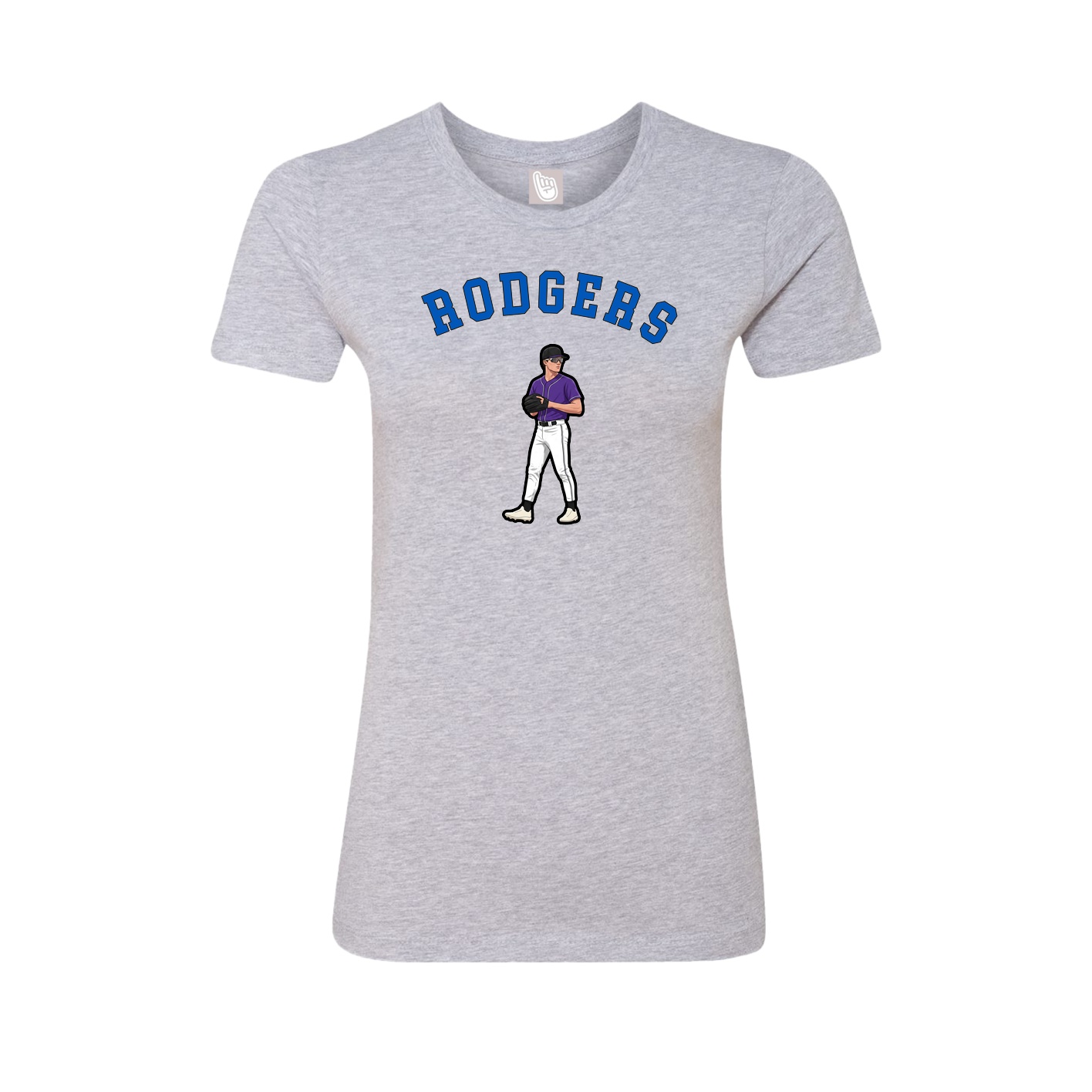 Fitted Women's Tee — Shirsey Arch in Grey