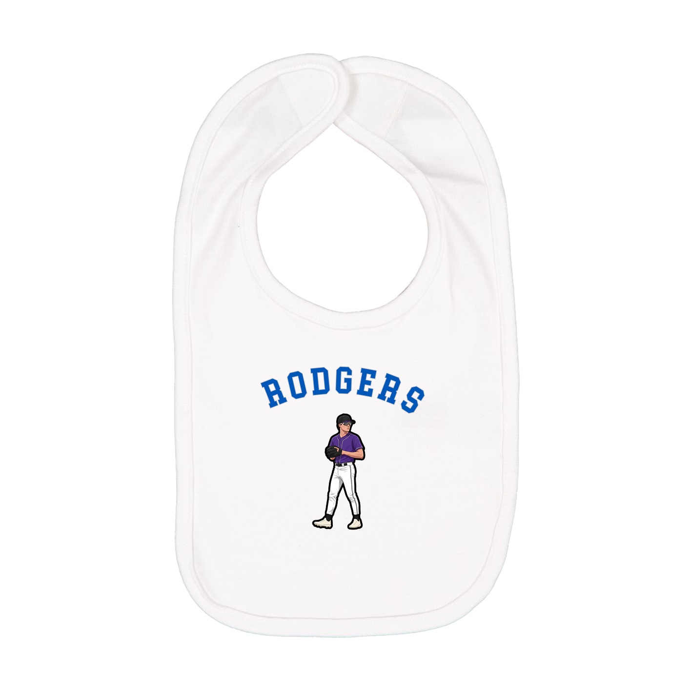 Infant Bib — Shirsey Arch in White