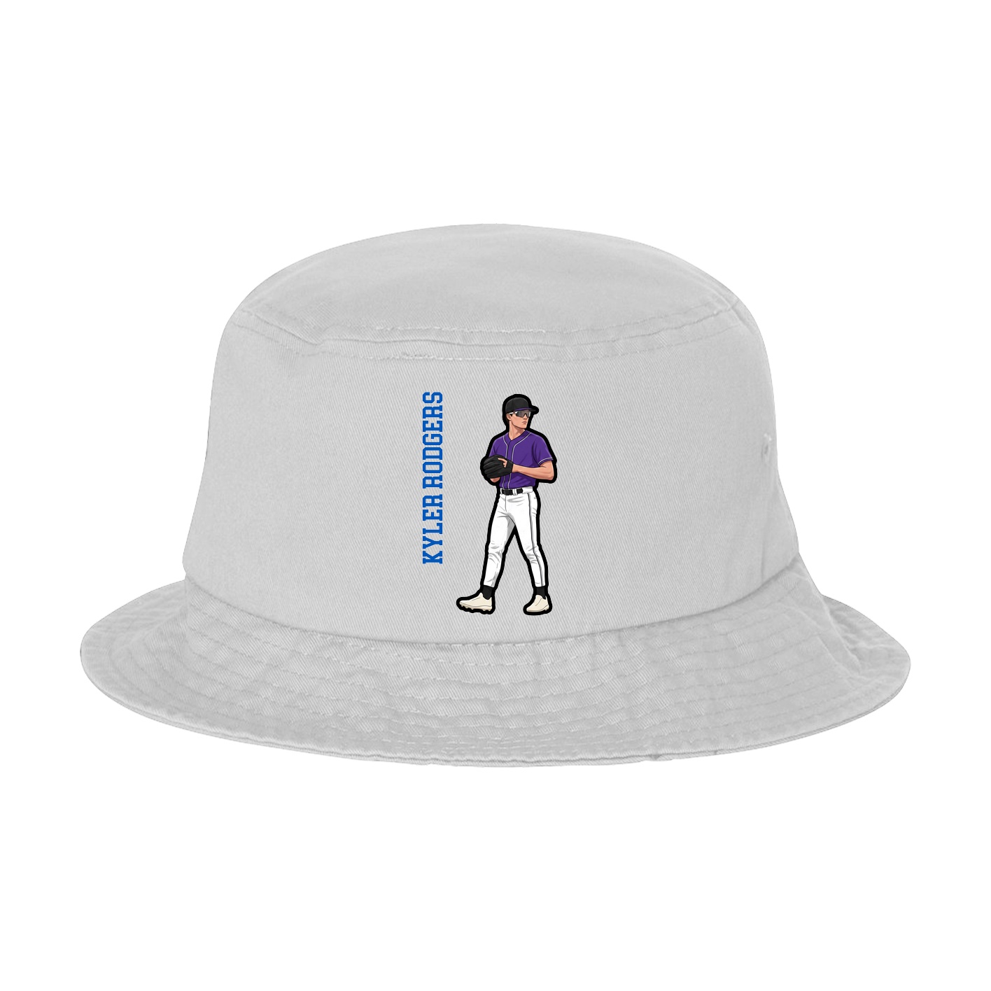 Bucket Cap — Name Vertical in White