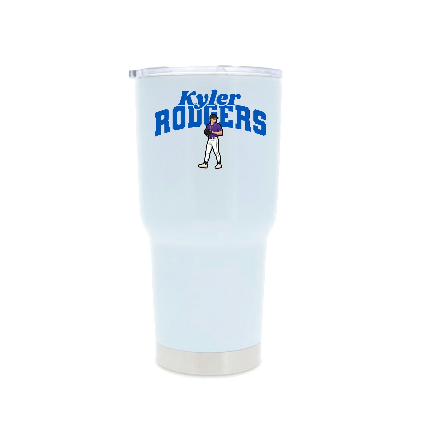 30oz Stainless Steel Tumbler — Signature Arch in White