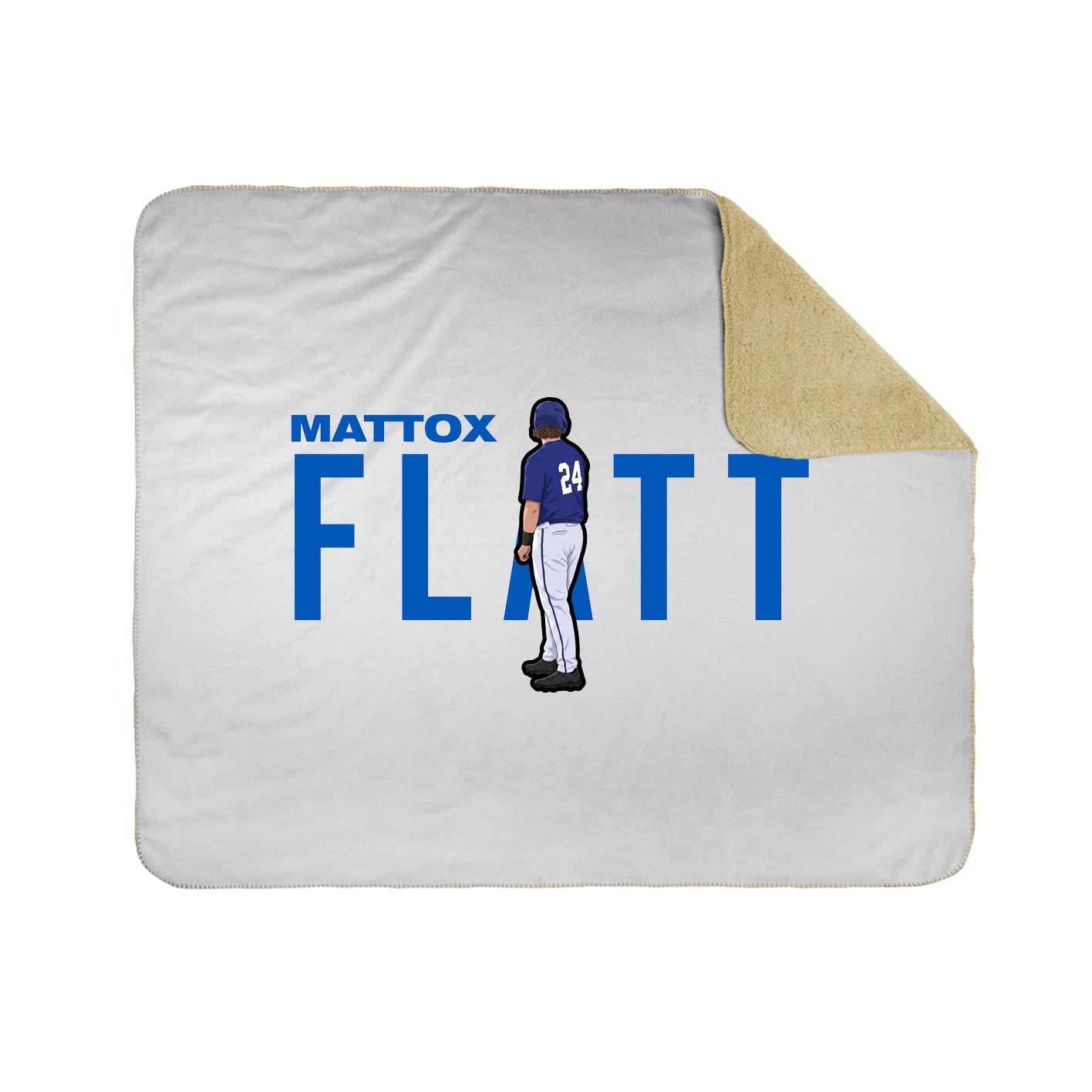 Throw Blanket — Player Name in White