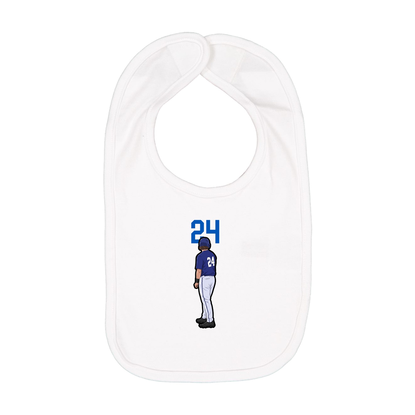 Infant Bib — Number Top in White