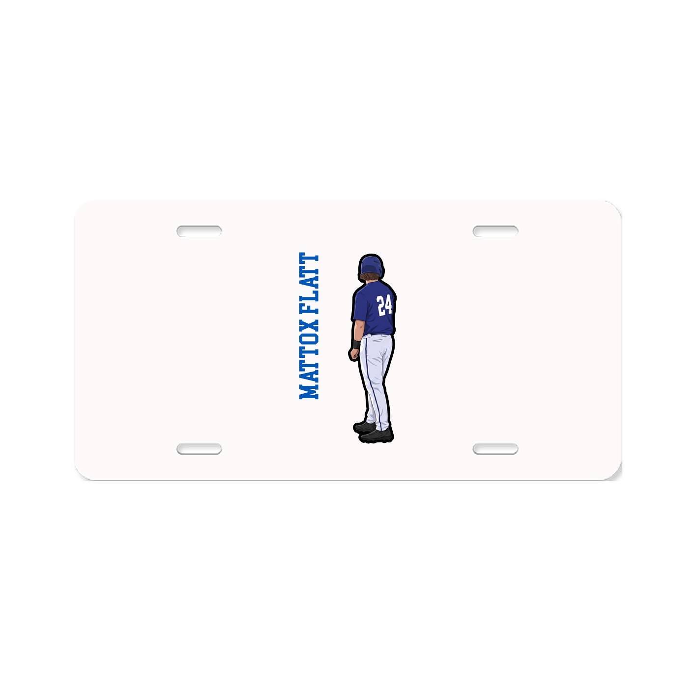 License Plate — Name Vertical in Classic