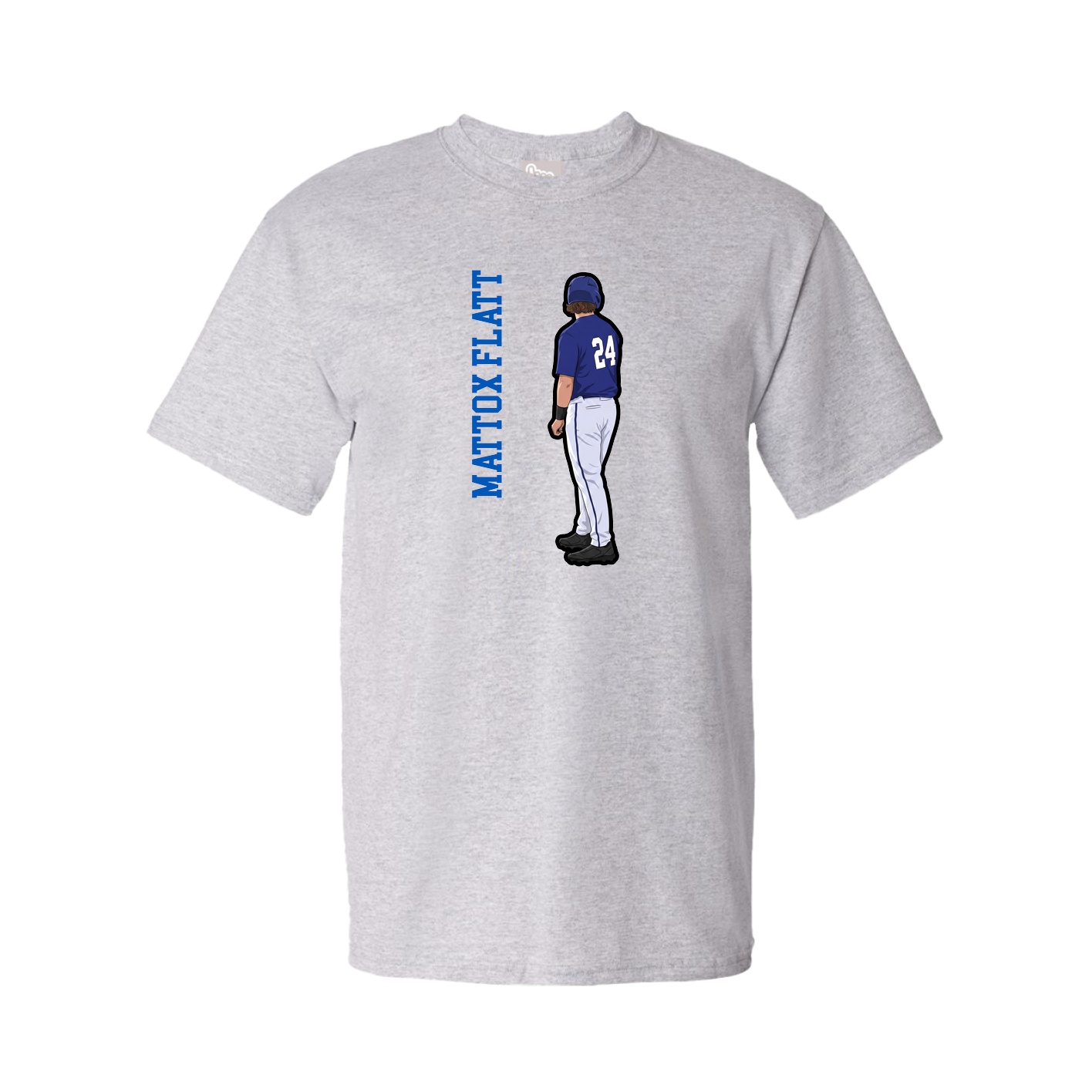 Tee — Name Vertical in Grey