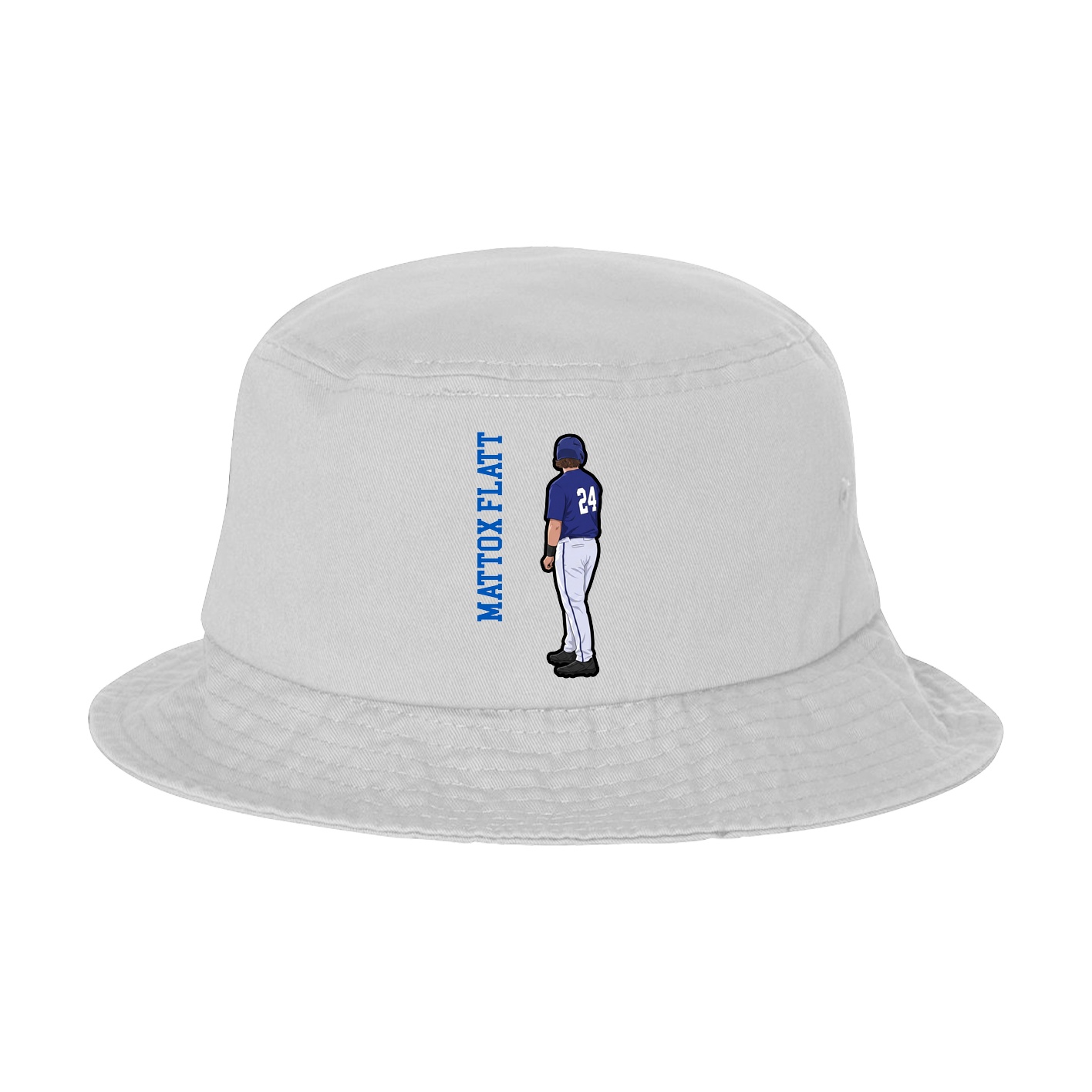 Bucket Cap — Name Vertical in White
