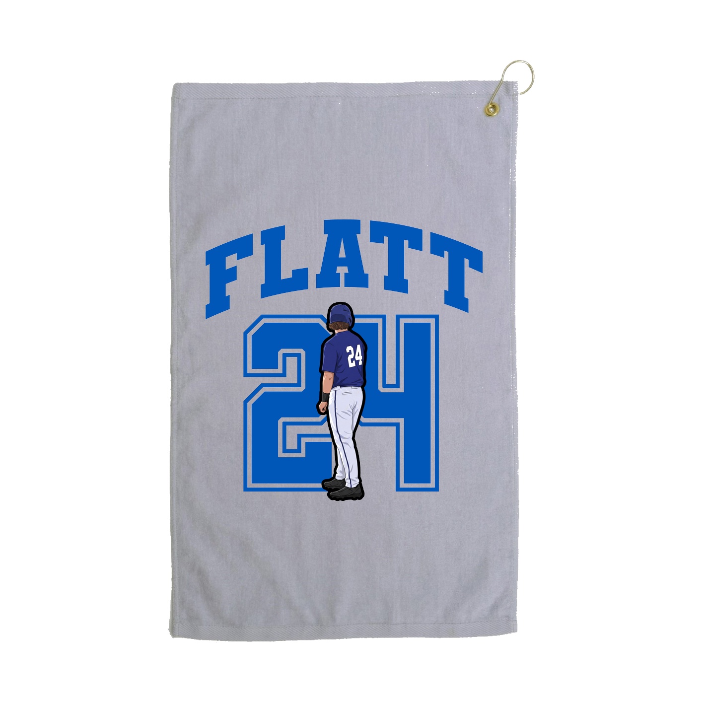 Golf Towel — Number in Grey