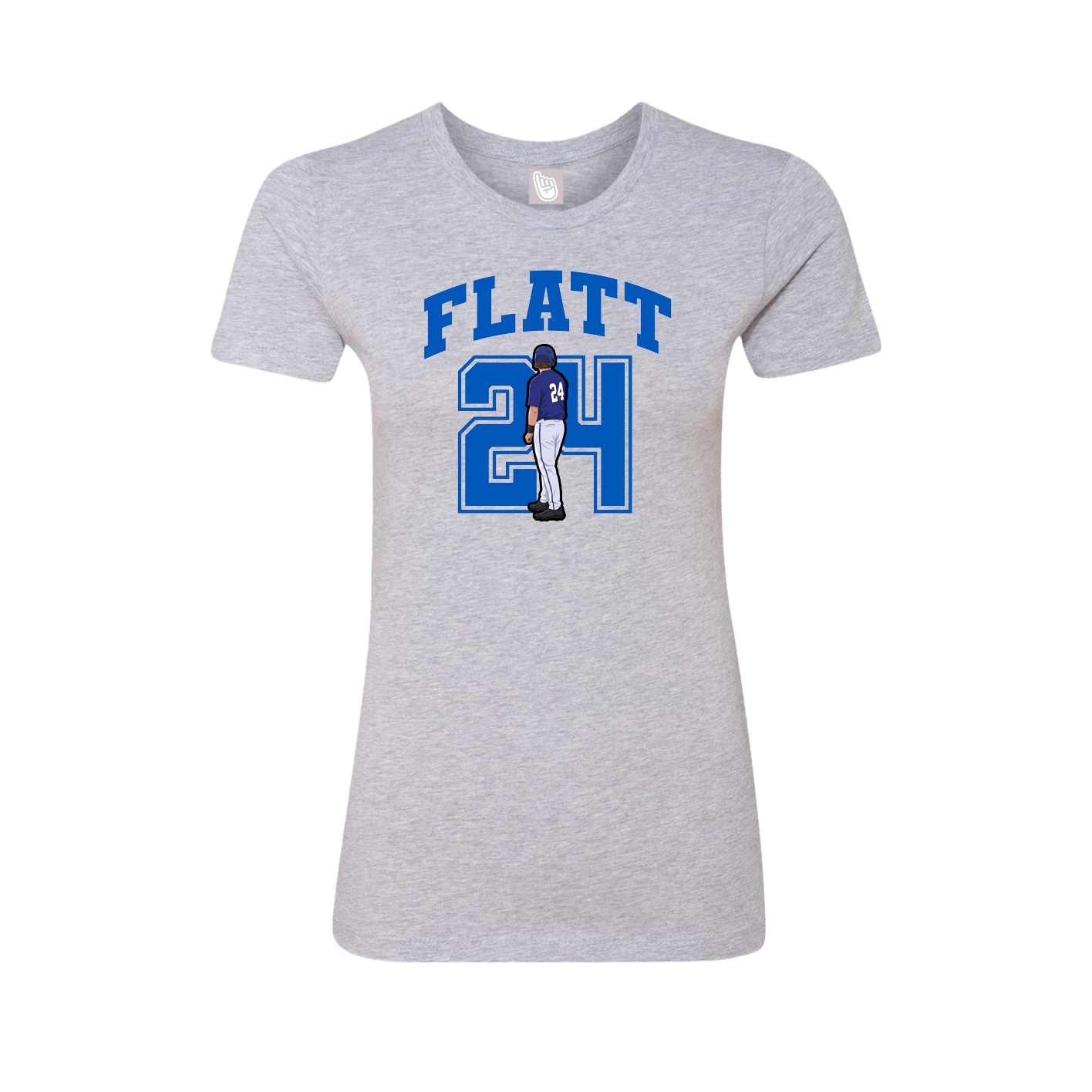Fitted Women's Tee — Number in Grey