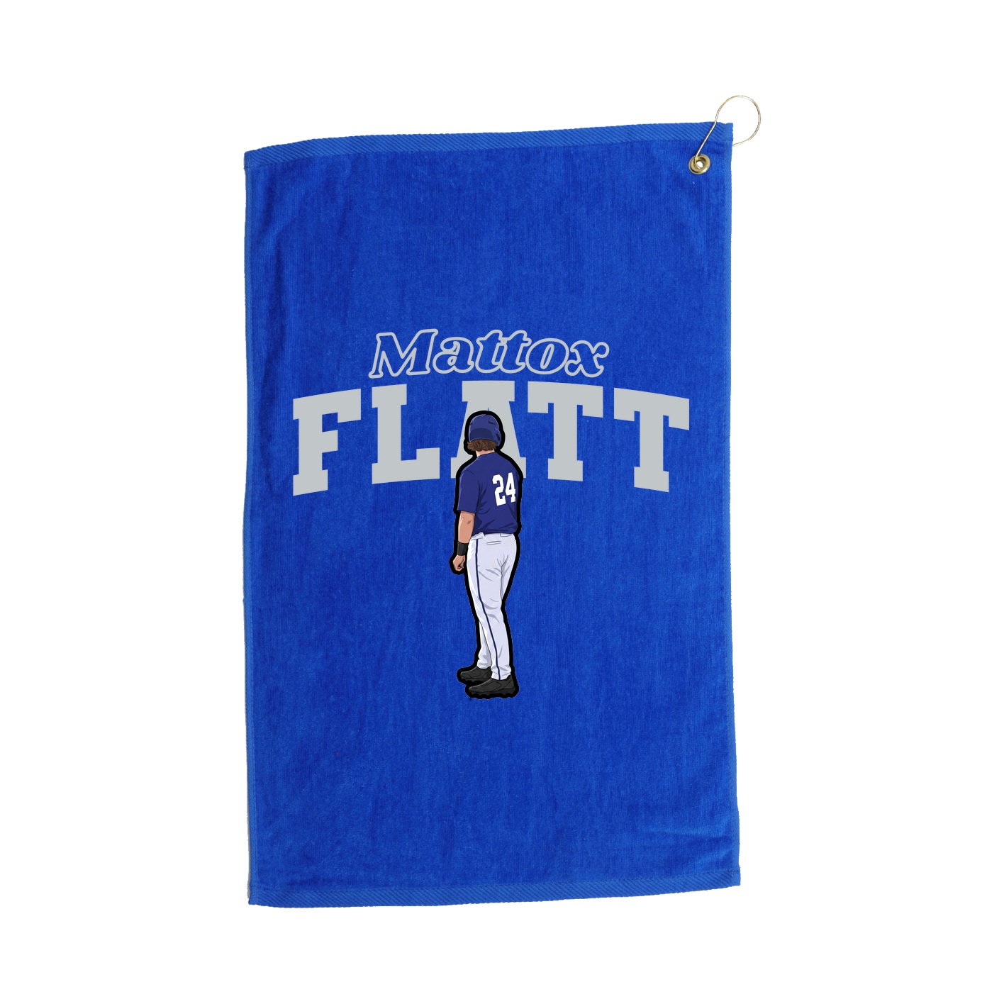 Golf Towel — Name Arch in Royal