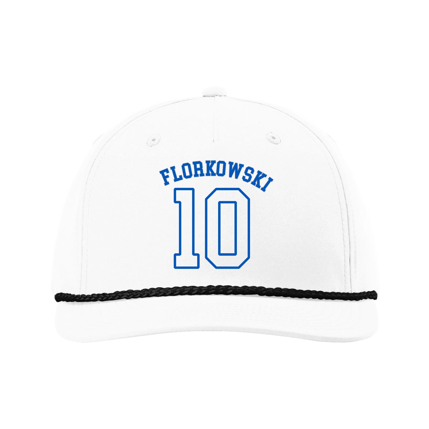 Five-Panel Classic Rope Cap — Shirsey Arch in White