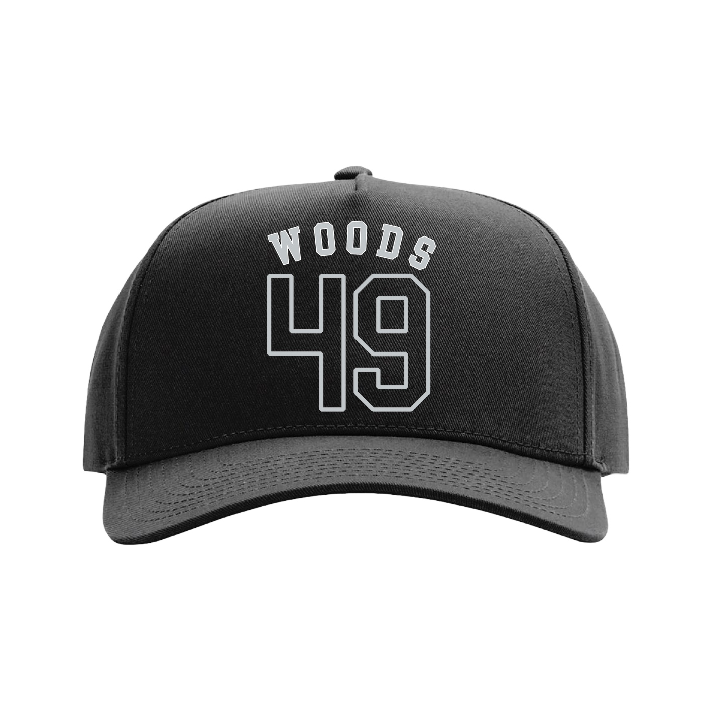 Full Fabric Five-Panel Champ Cap — Shirsey Arch in Black