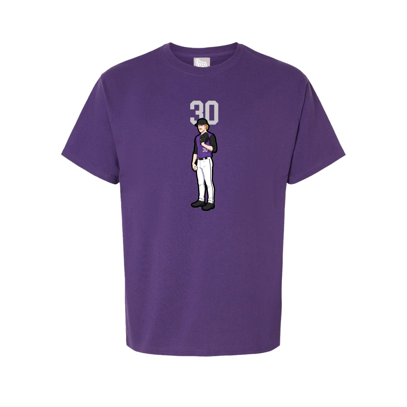 Youth Tee — Number Top in Purple