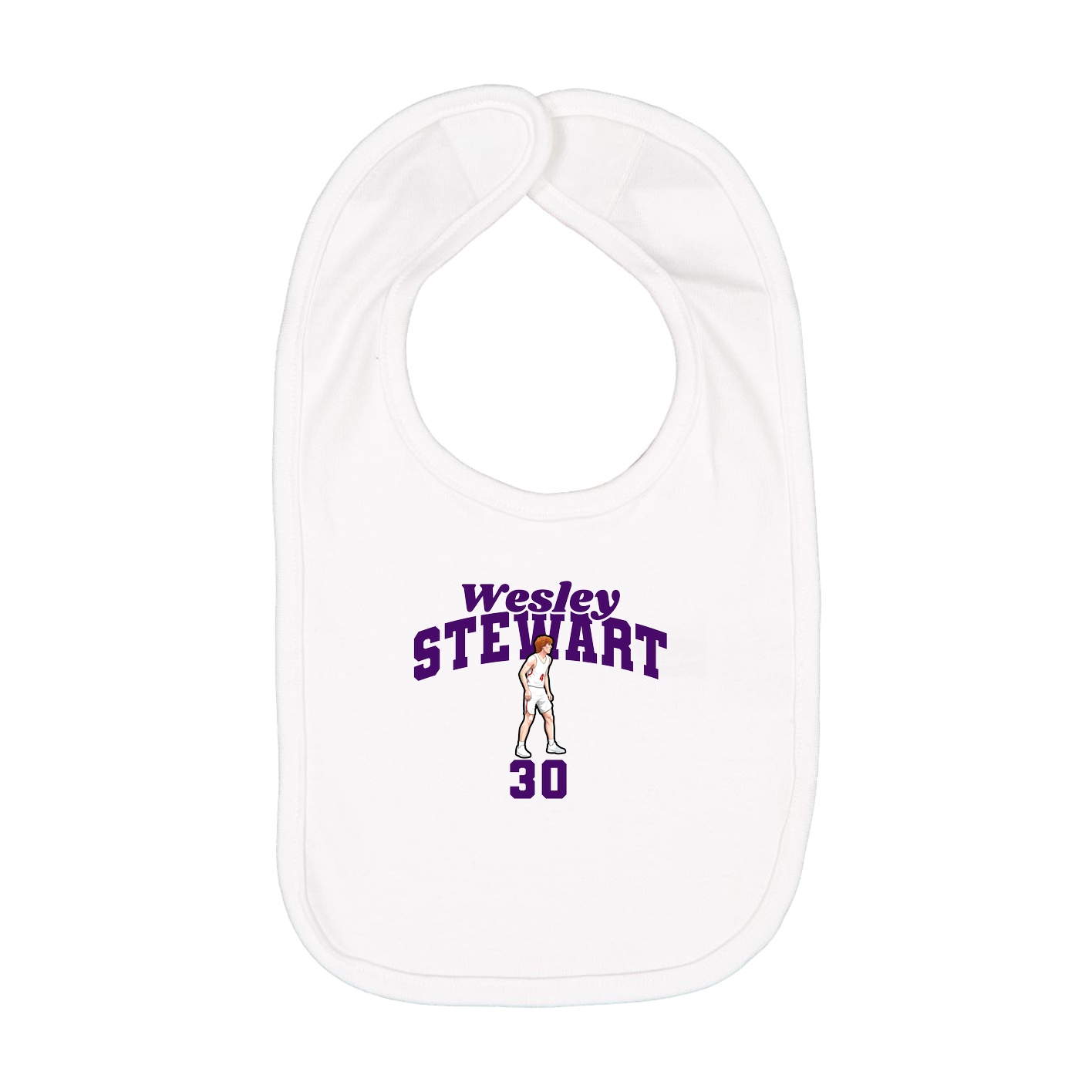 Infant Bib — Signature Arch in White