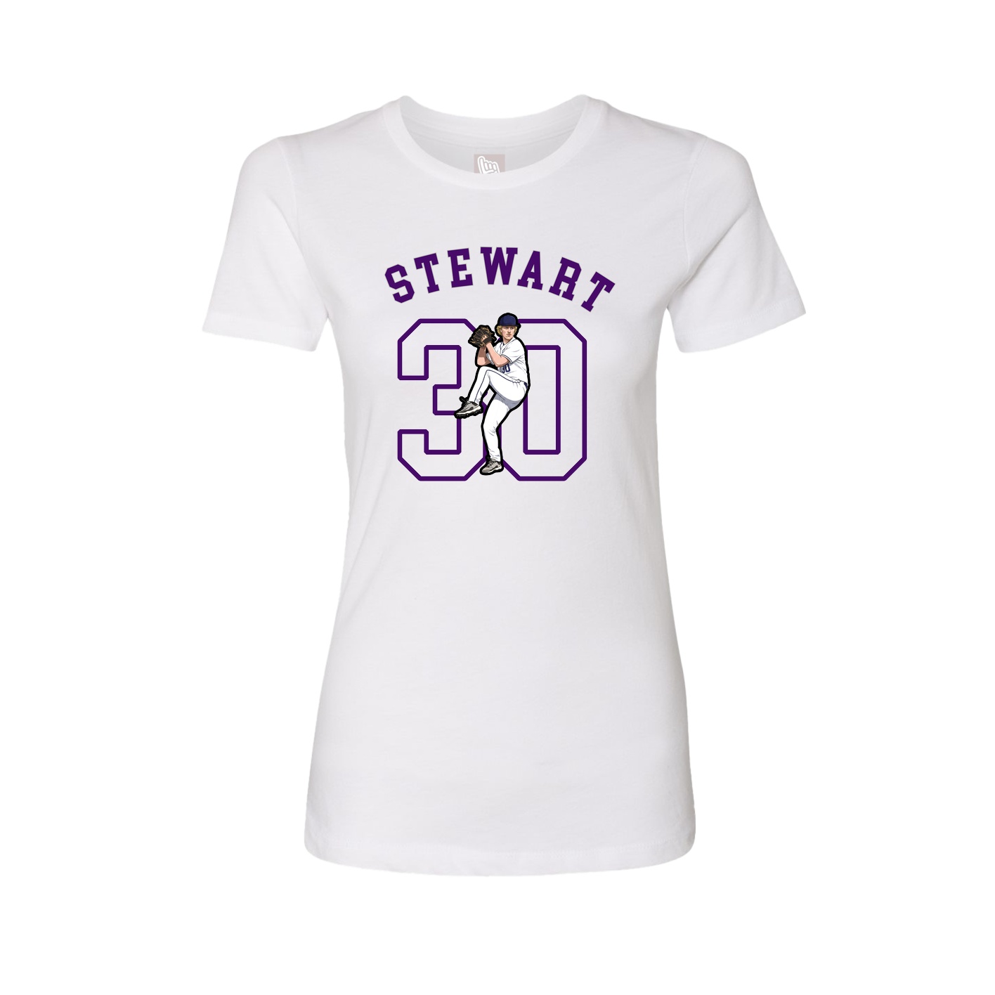 Fitted Women's Tee — Shirsey Arch in White
