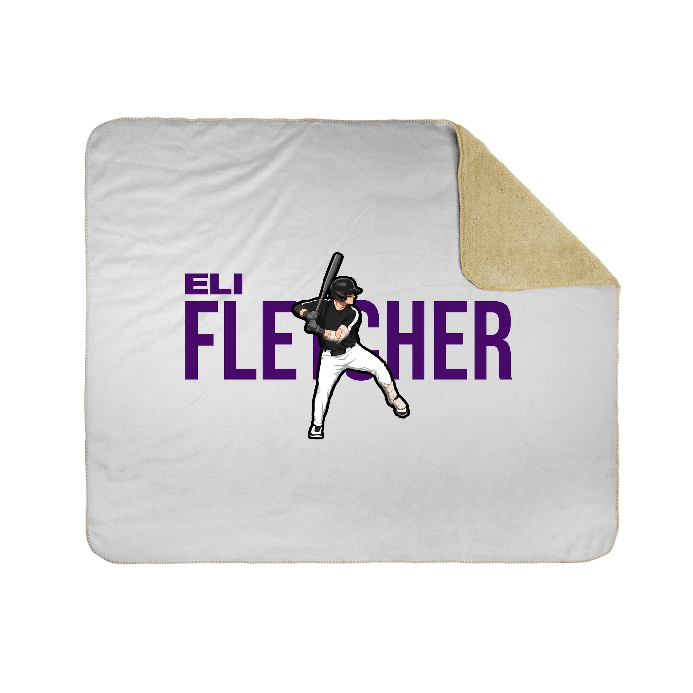 Throw Blanket — Player Name in White