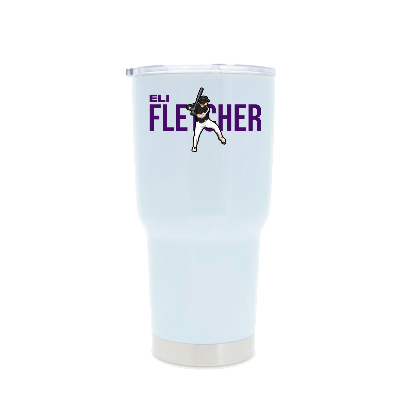 30oz Stainless Steel Tumbler — Player Name in White