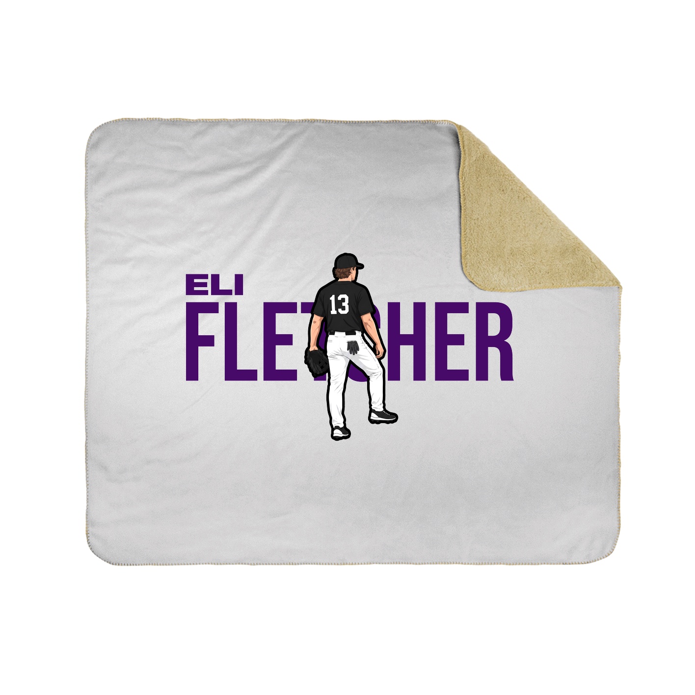 Throw Blanket — Player Name in White