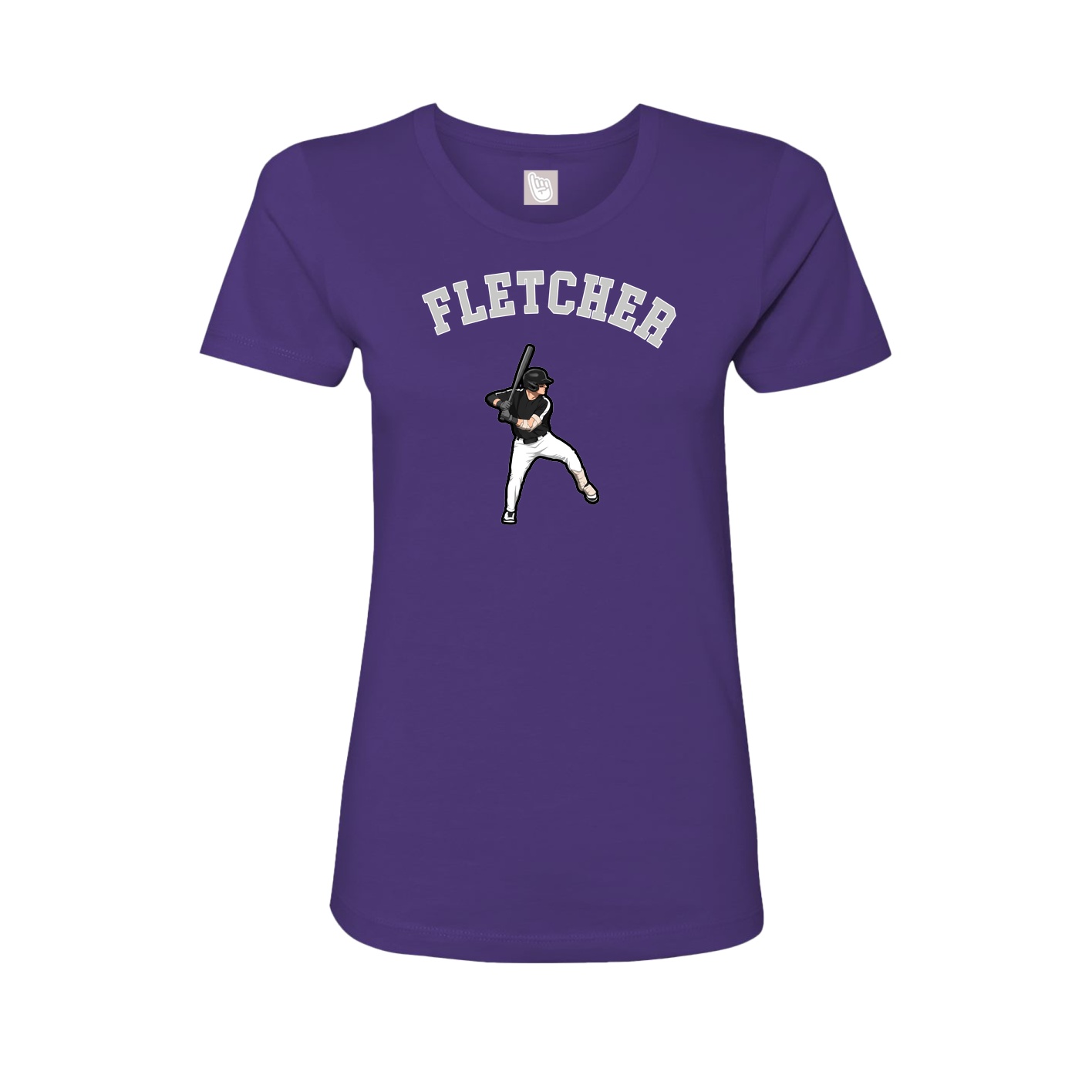 Fitted Women's Tee — Shirsey Arch in Purple