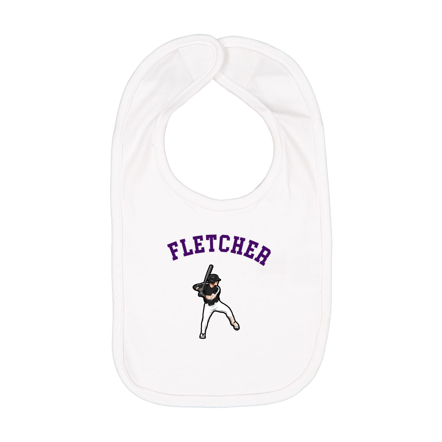 Infant Bib — Shirsey Arch in White