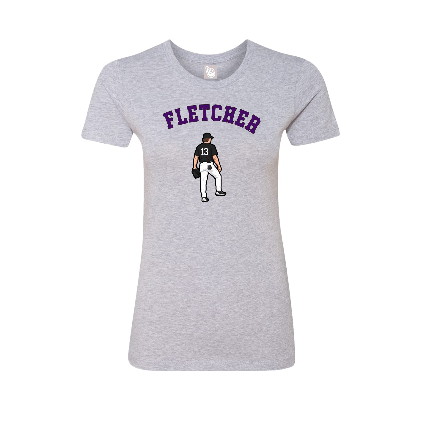 Fitted Women's Tee — Shirsey Arch in Grey