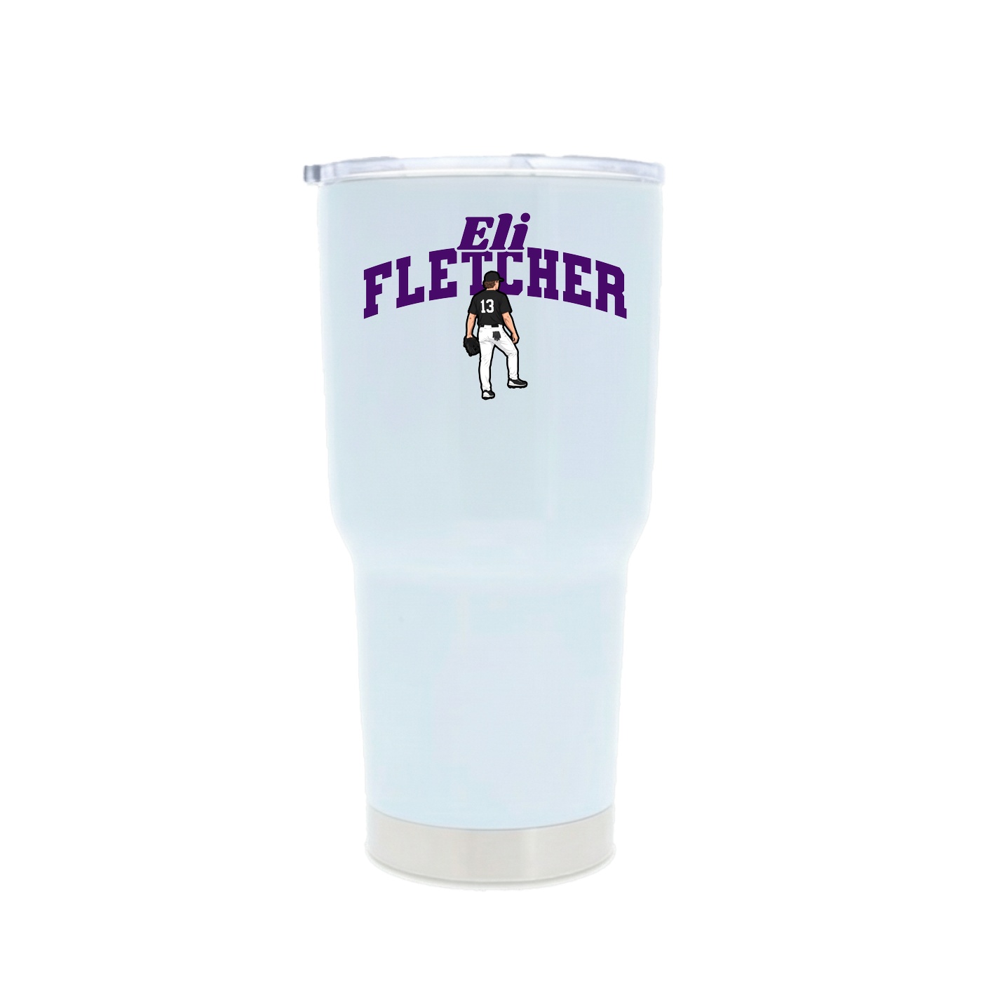 30oz Stainless Steel Tumbler — Signature Arch in White