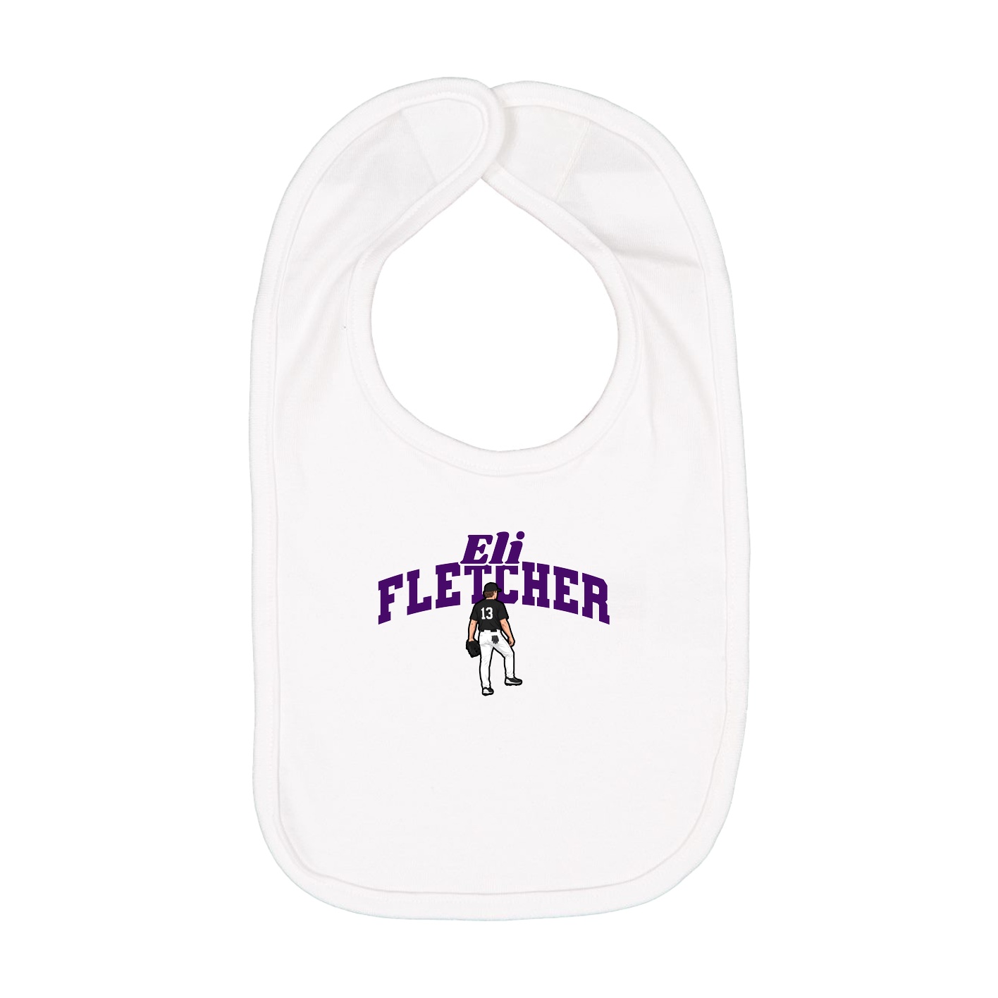 Infant Bib — Signature Arch in White