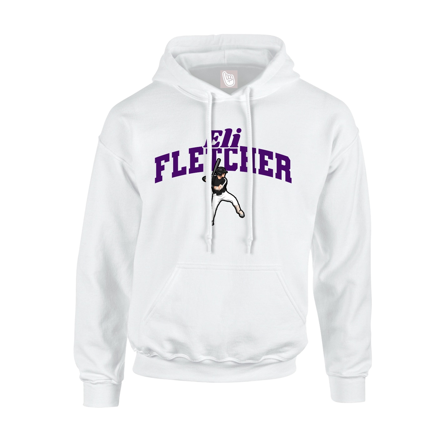 Hoodie — Signature Arch in White