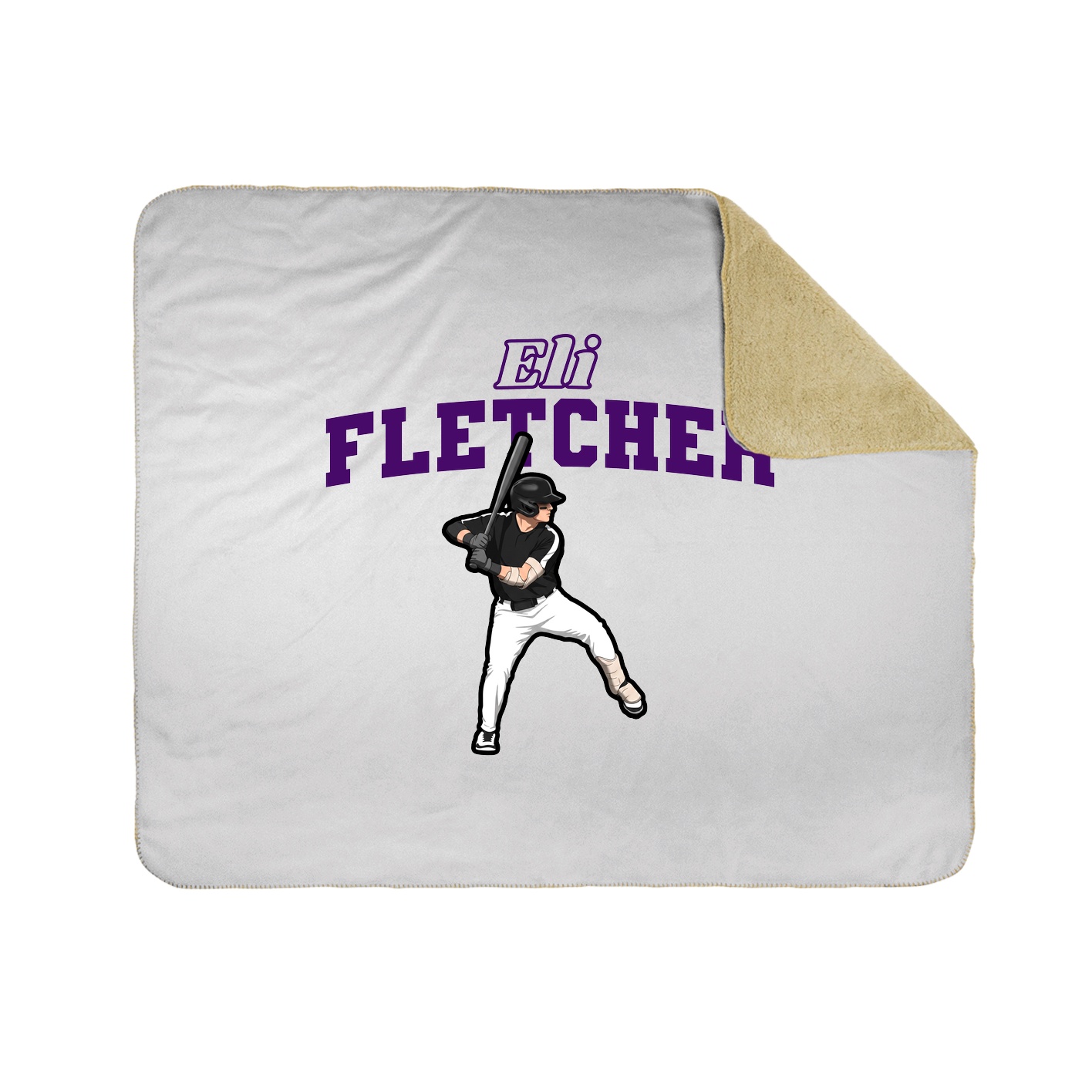 Throw Blanket — Name Arch in White