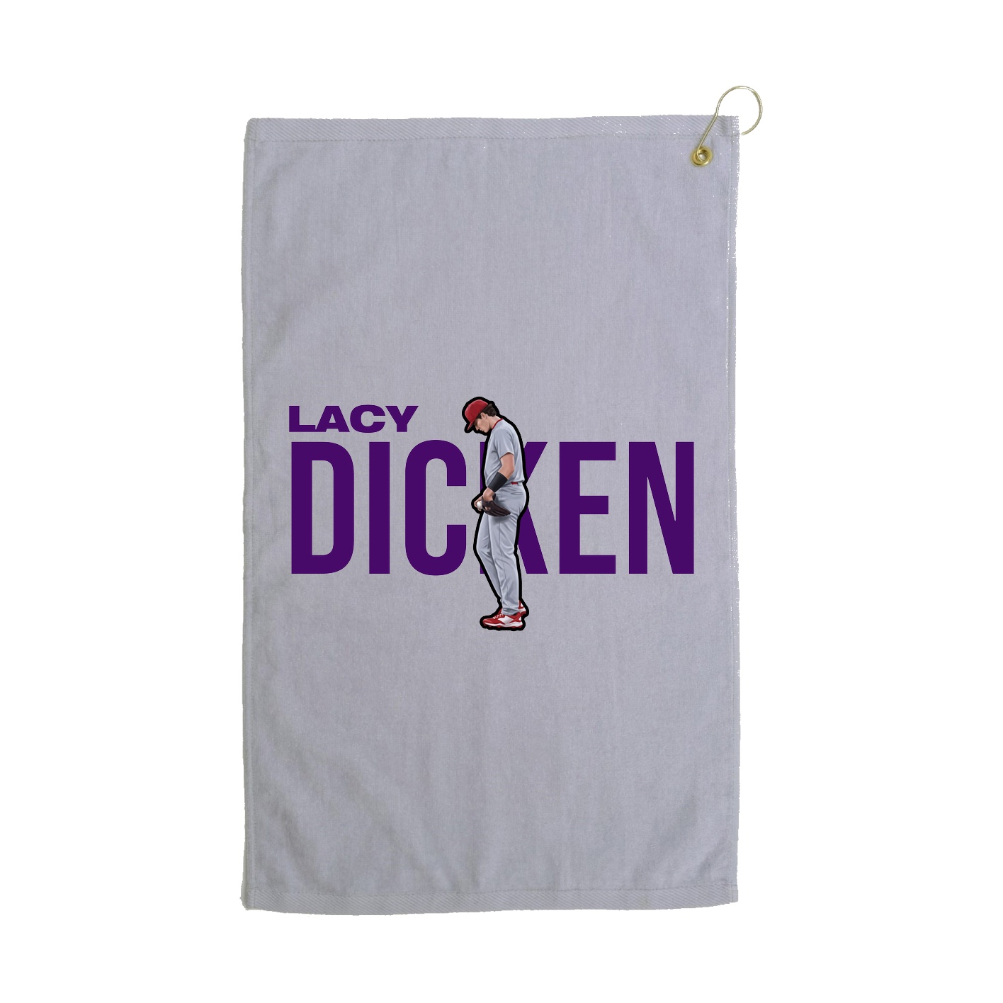 Golf Towel — Player Name in Grey
