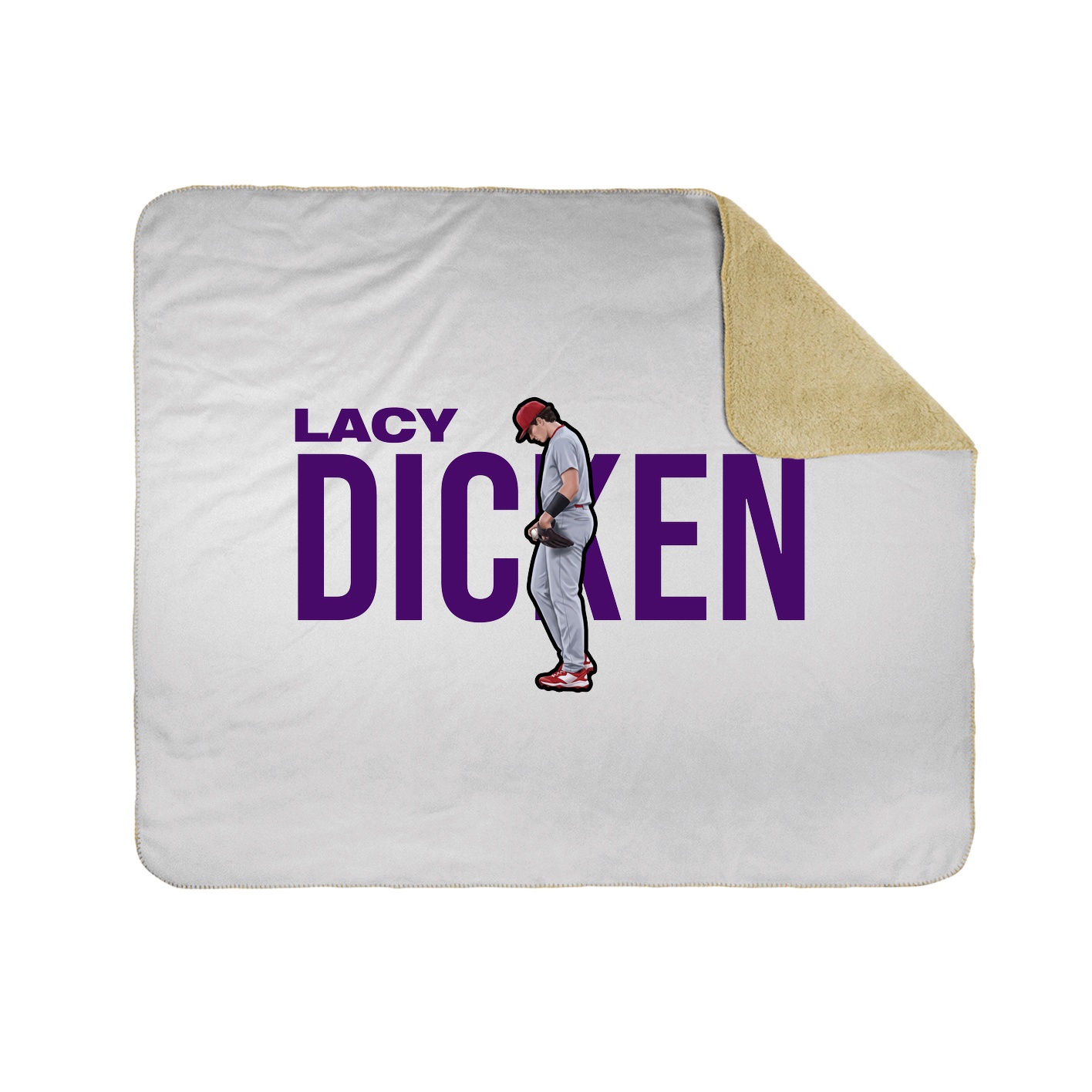 Throw Blanket — Player Name in White