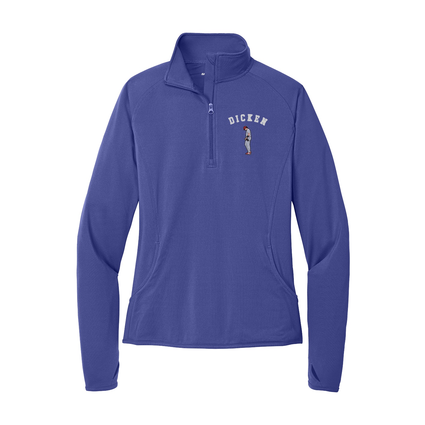 Women's Q-Zip Pullover — Shirsey Arch in Purple