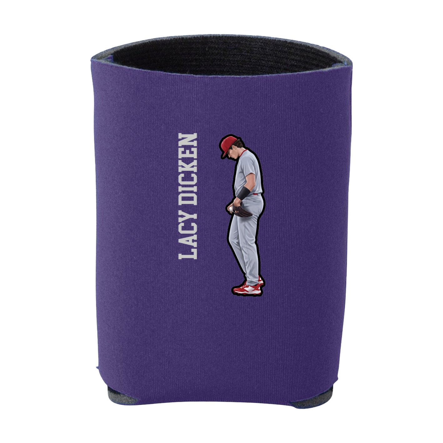 Can Holder — Name Vertical in Purple