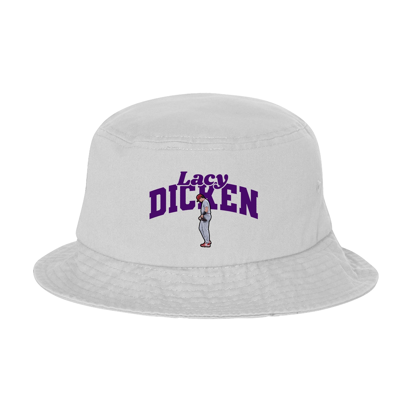 Bucket Cap — Signature Arch in White
