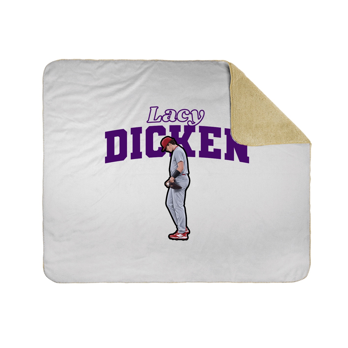 Throw Blanket — Name Arch in White