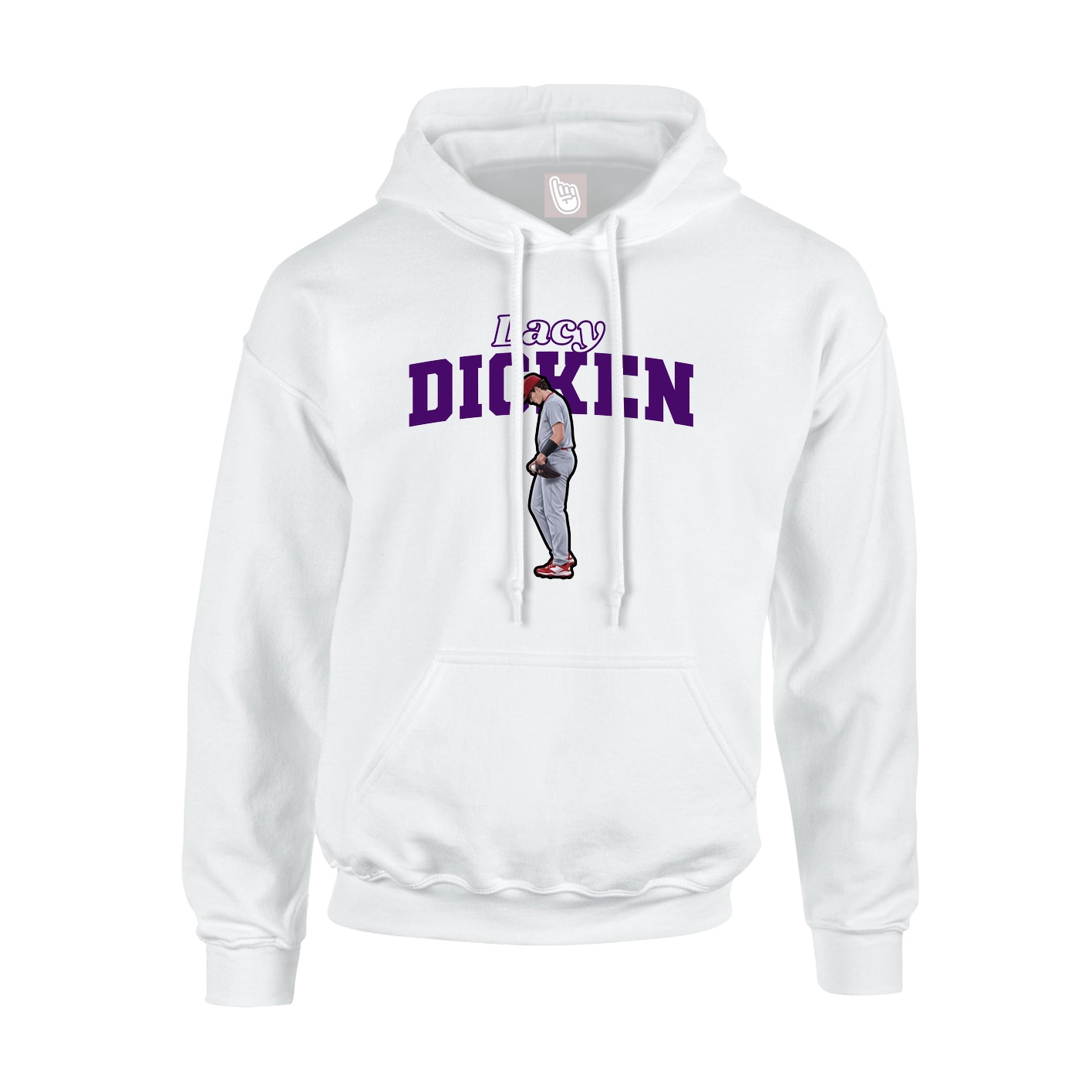 Hoodie — Name Arch in White