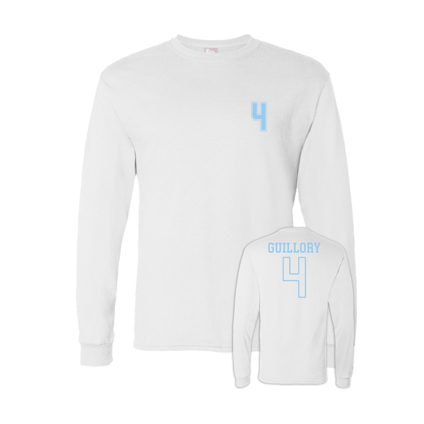 Long Sleeve Tee — Chest Back in White
