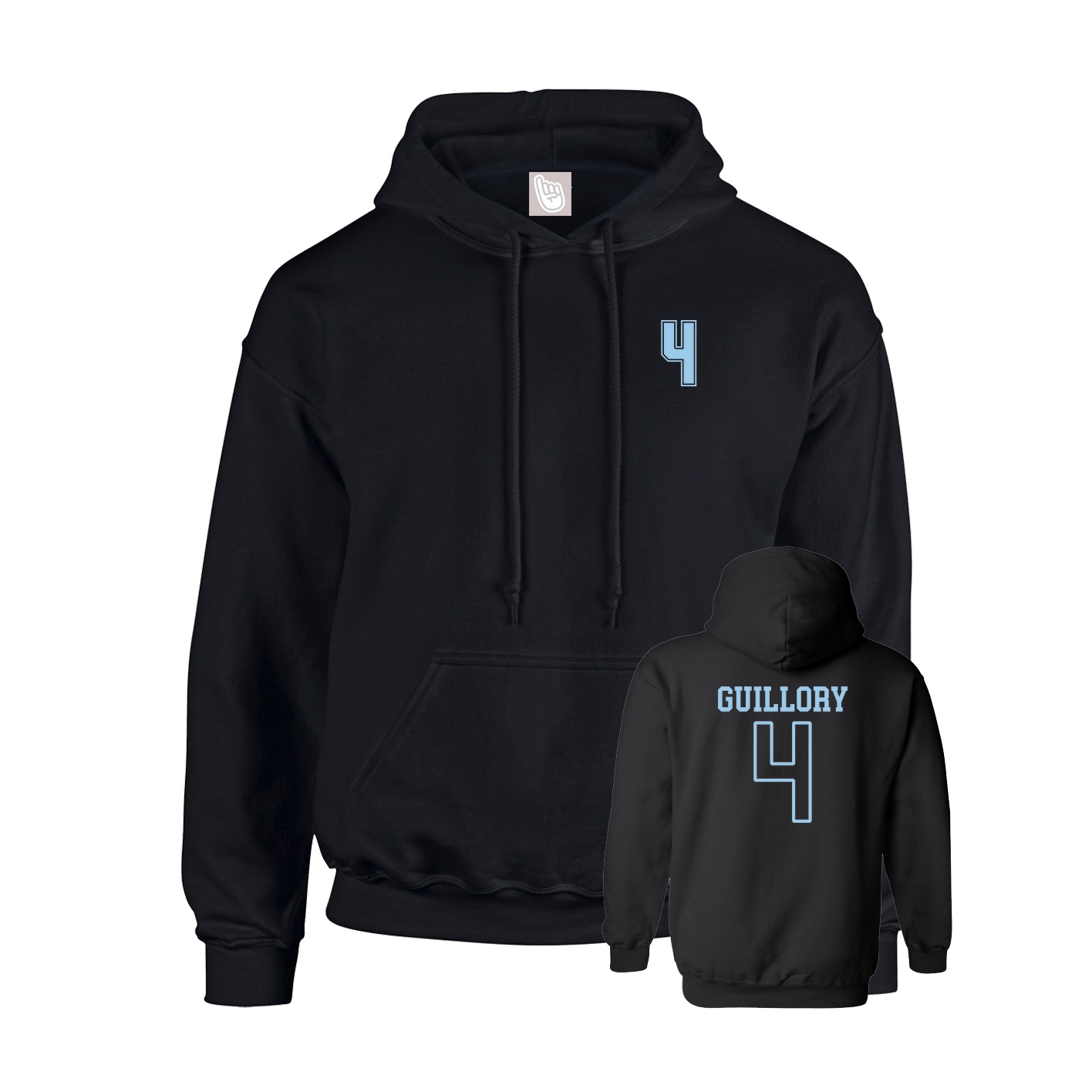 Youth Hoodie — Chest Back in Black