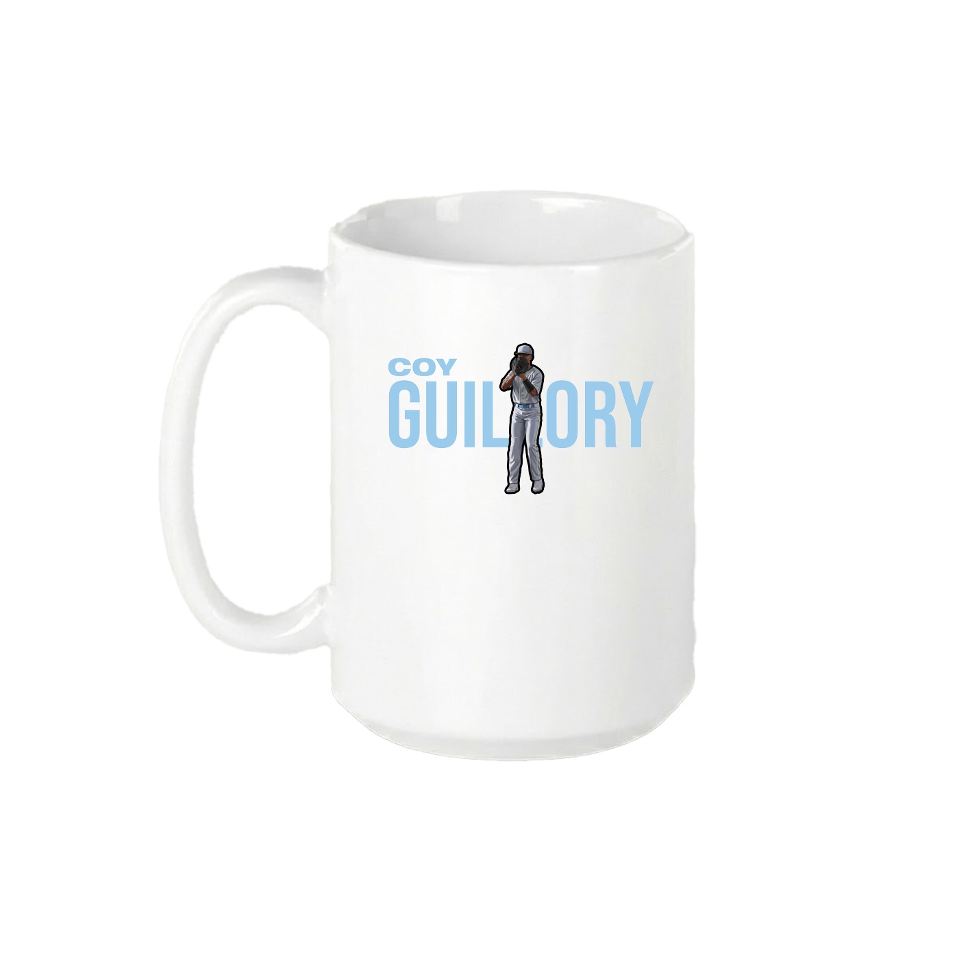 15oz Coffee Mug — Player Name in White