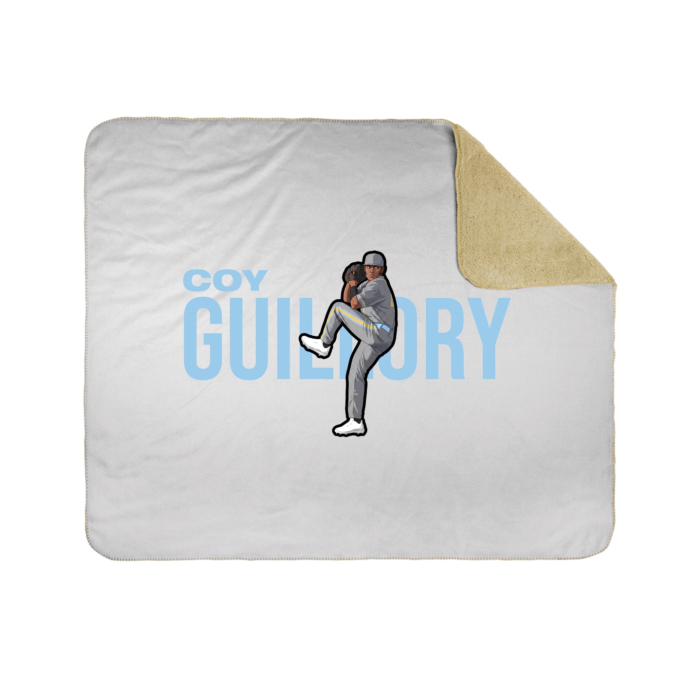 Throw Blanket — Player Name in White