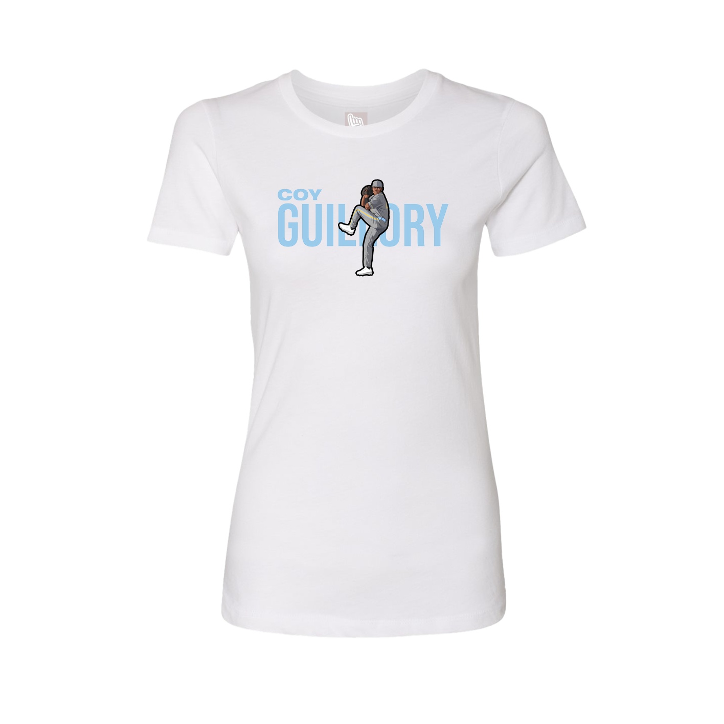 Fitted Women's Tee — Player Name in White