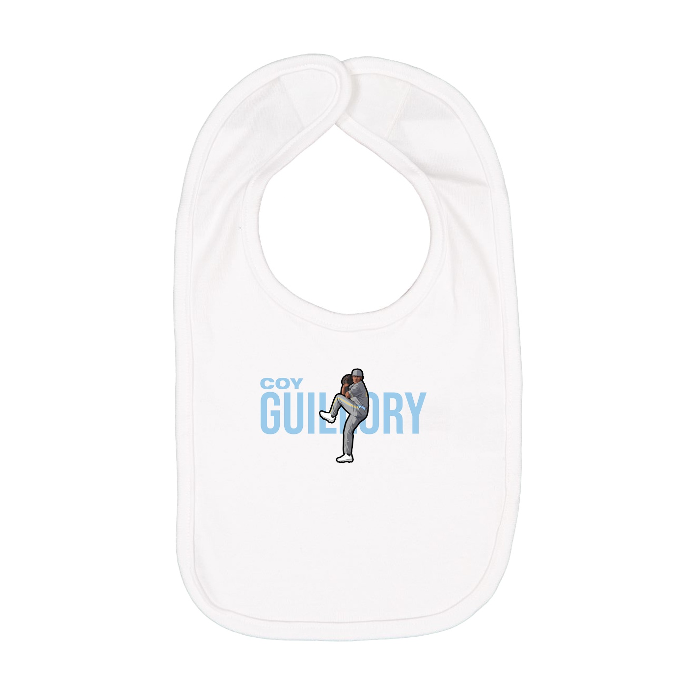 Infant Bib — Player Name in White