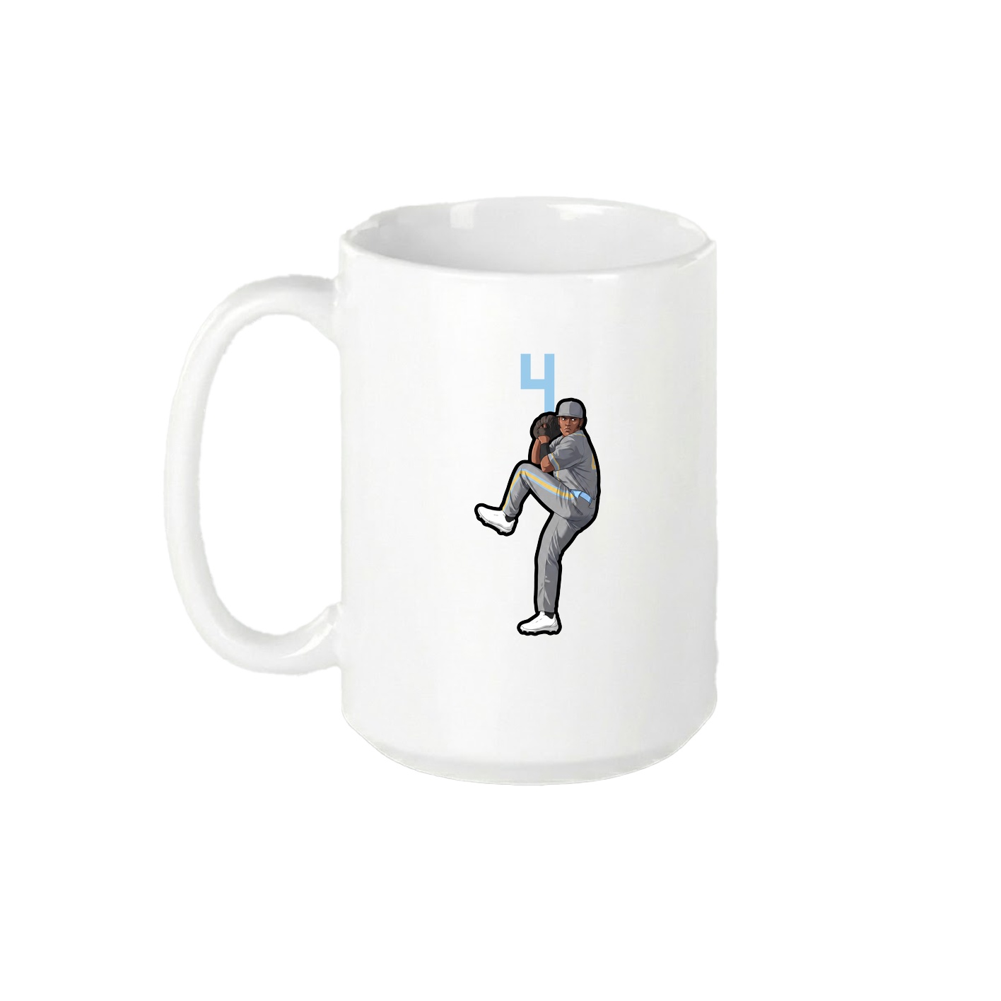 15oz Coffee Mug — Number Top in White