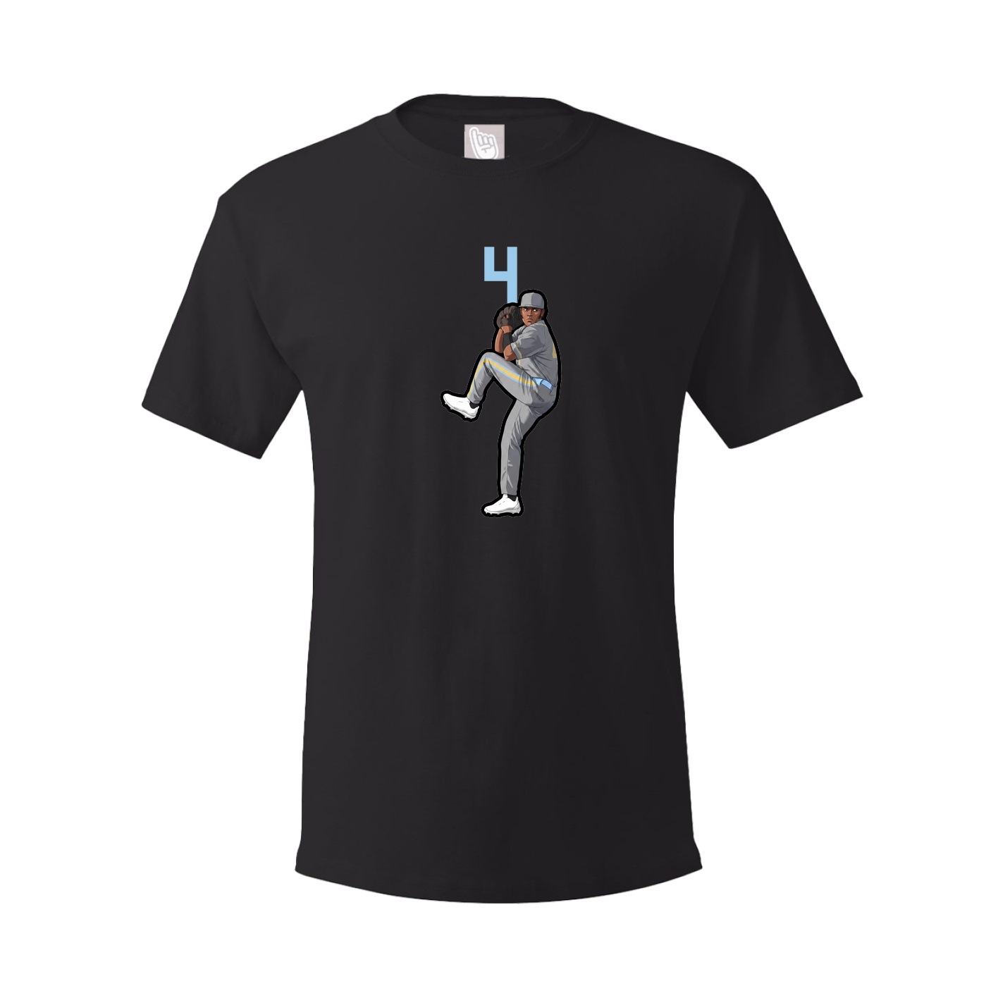 Youth Tee — Number Top in Black