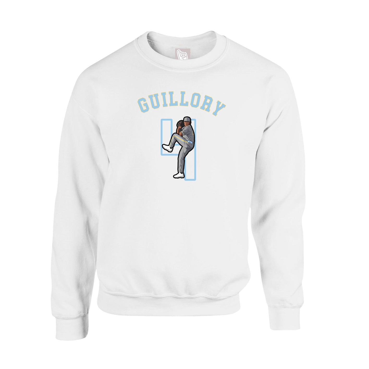 Fleece Crew — Shirsey Arch in White