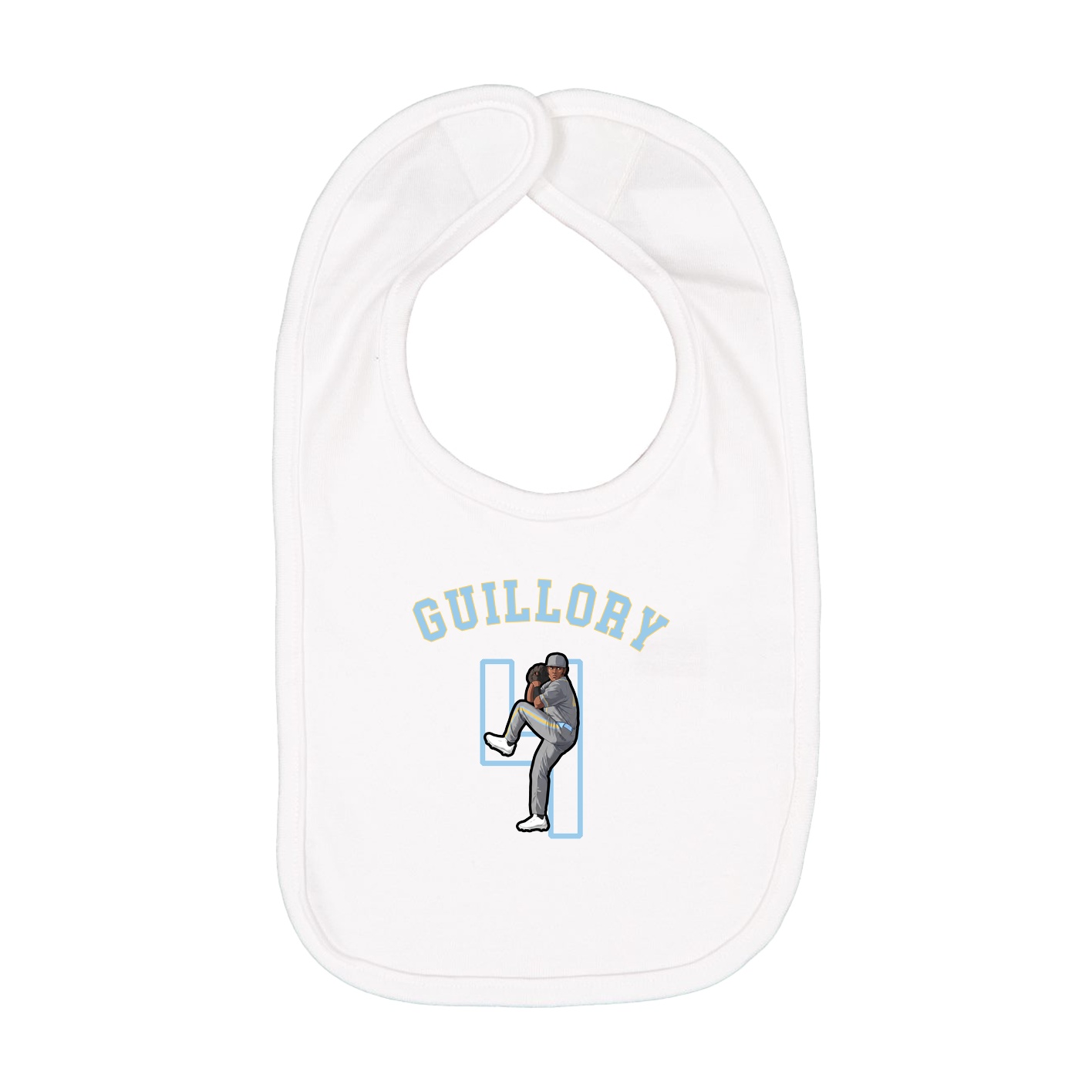 Infant Bib — Shirsey Arch in White