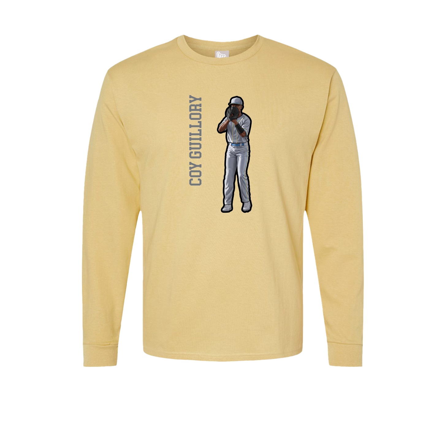 Long Sleeve Tee — Name Vertical in Vegas Gold