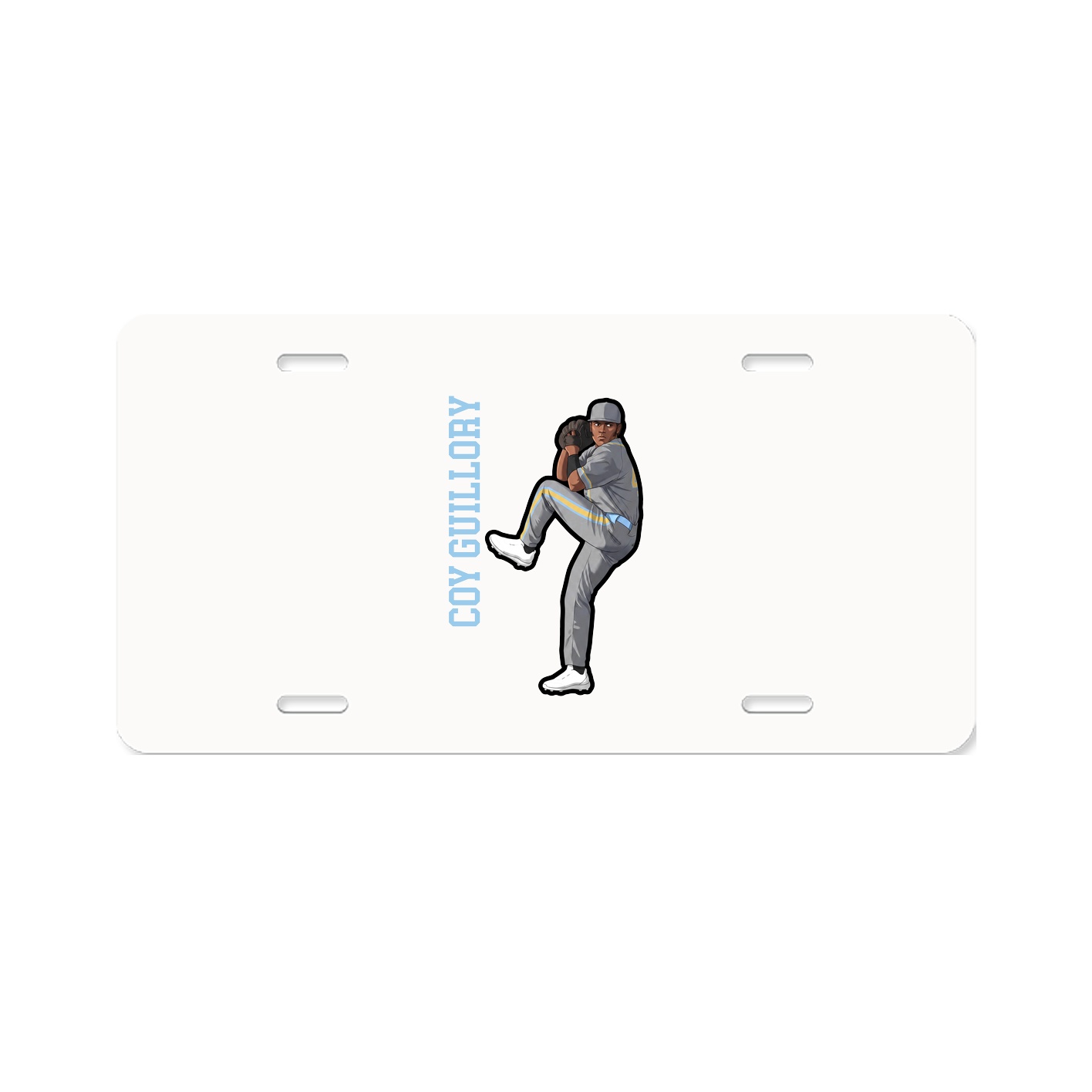 License Plate — Name Vertical in Classic