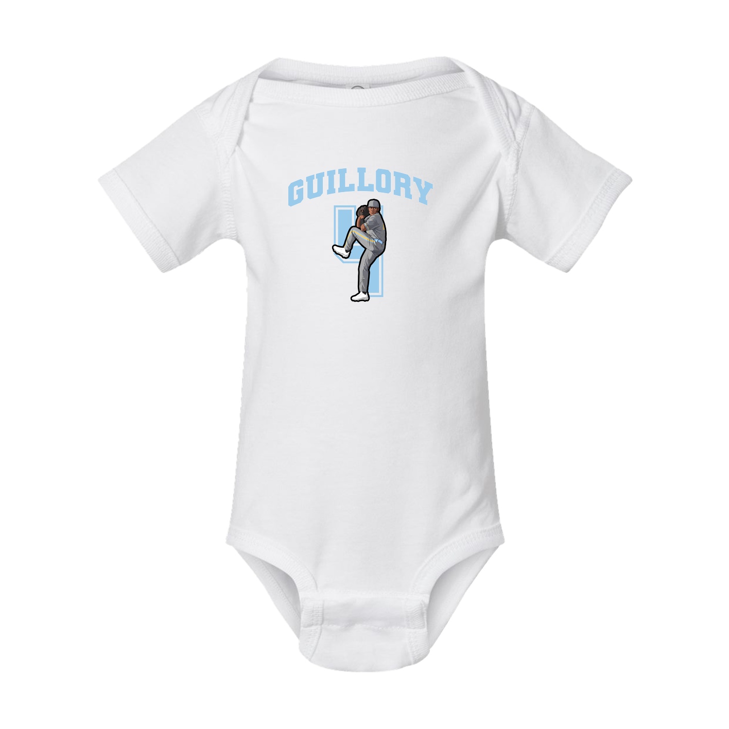 Baby Onesie — Number in White