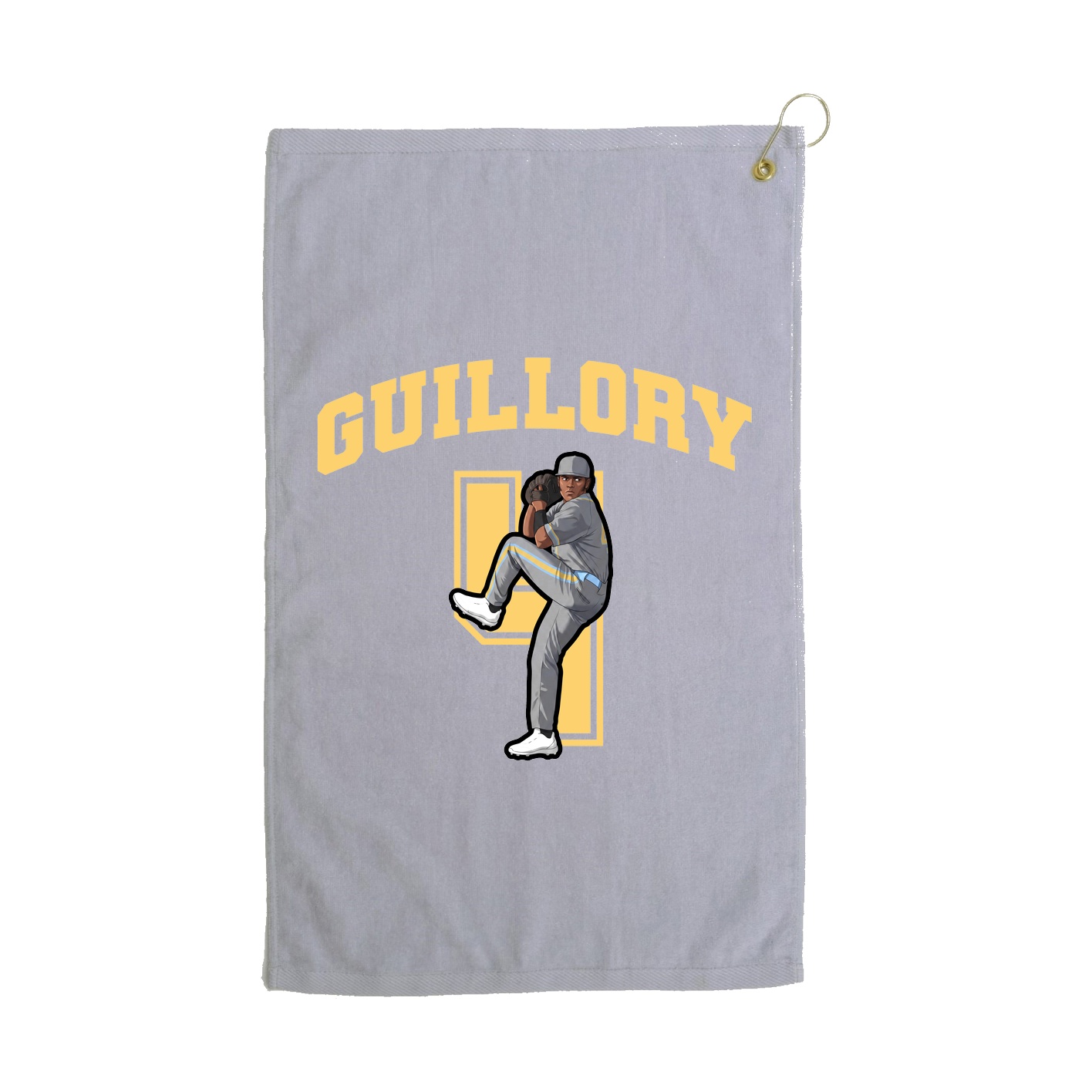 Golf Towel — Number in Grey