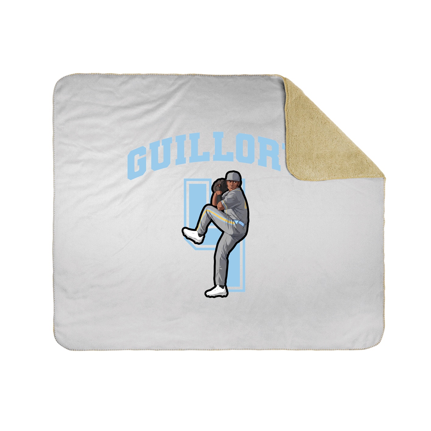 Throw Blanket — Number in White