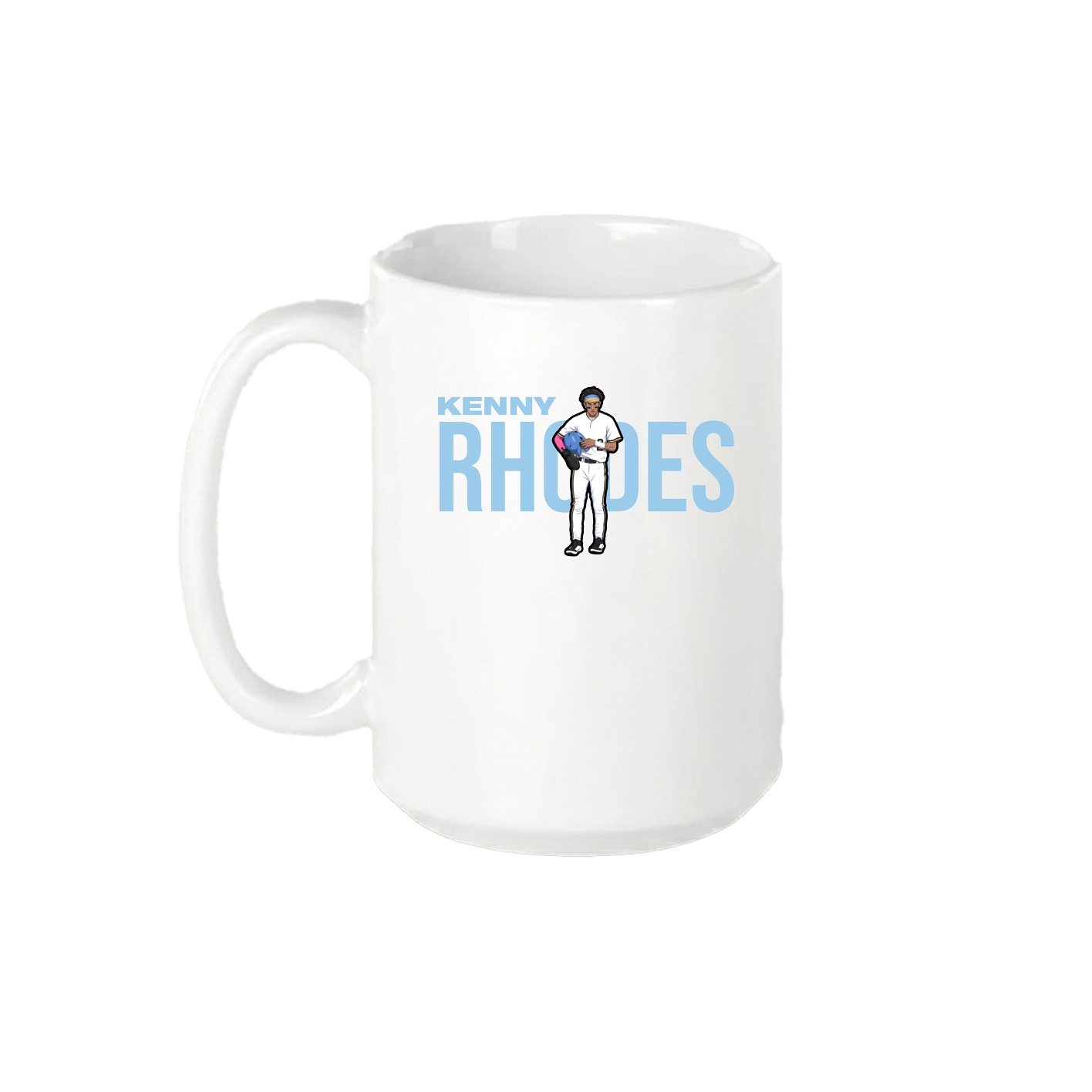 15oz Coffee Mug — Player Name in White